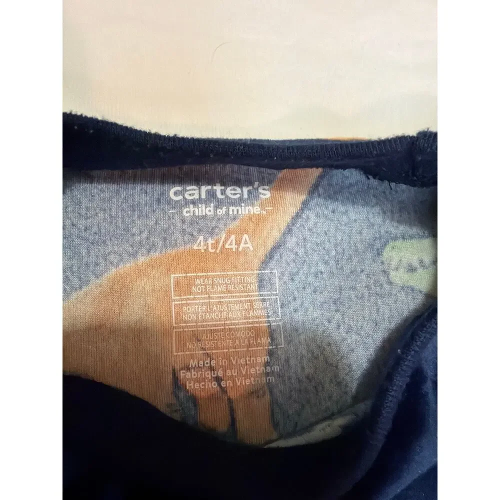 Carter's Dark Blue Dino PJs